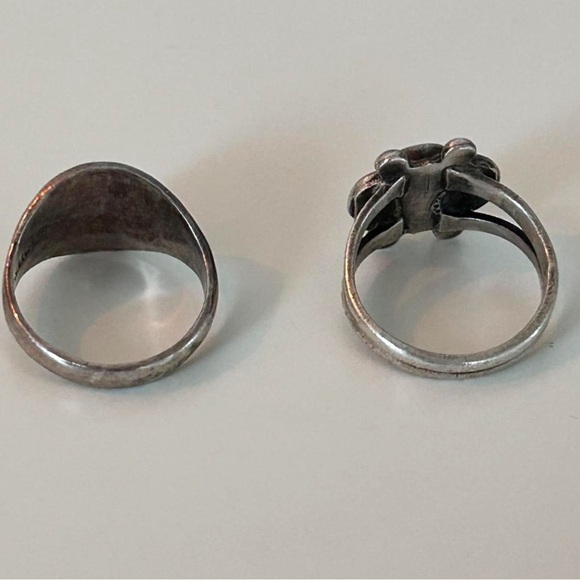 Silver Turquoise Rings Set - Picture 3 of 3